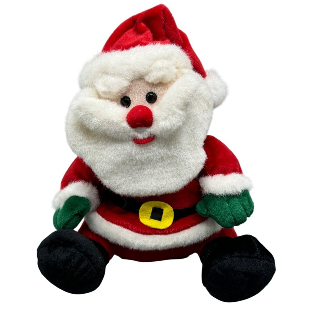 Vintage Great American Fun Corp. Santa Claus Singing Plush Doll Used READ